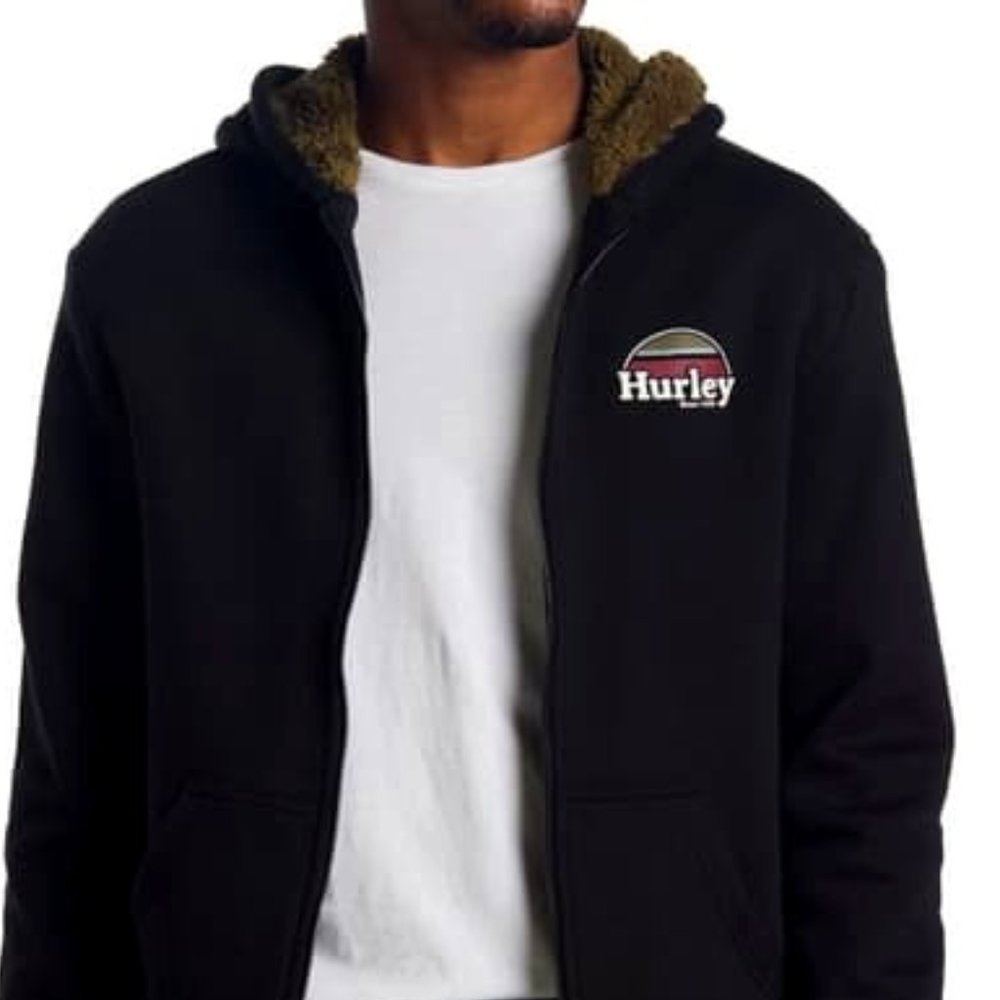 Hurley - Fleeced Lined Zip Up Hoodie